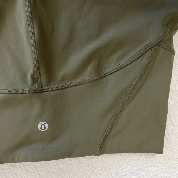 Lululemon Women’s Size 8 Olive Green High Rise Nulu Athleisure Leggings Ankle - Picture 7 of 12
